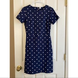 Old Navy Blue Polka Dot Sheath Dress Size Small